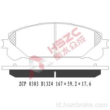 FMSI D1324 Bantalan Rem Keramik untuk Toyota